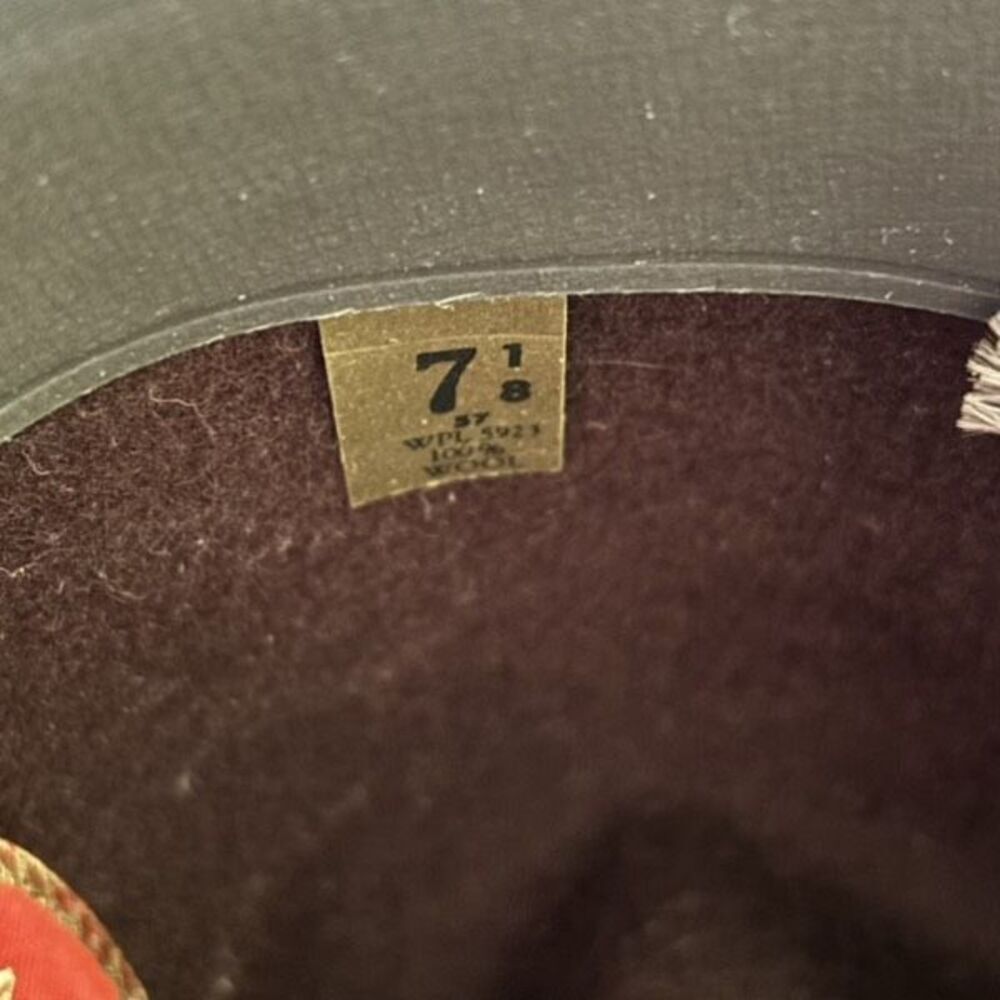 Miller Brothers Western Wear Size 7 1/8 Feathered Brown Wool Cowboy Hat - Picture 12 of 12